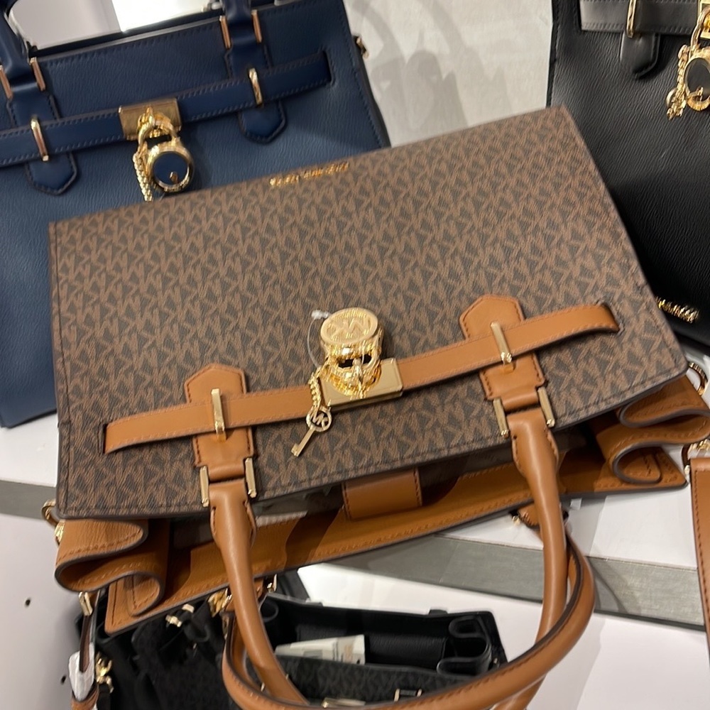 Michael Kors Hamilton Meidum Satchel Shoulder Crossbody 
Brown - Picture 8 of 16